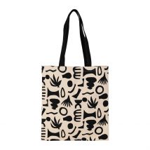 Sac Tote Bag en Coton Ecru et Noir - Organic - SEMA Design