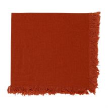 Serviette X2 Nalia Terracotta 35X35cm en Coton - Côté Table