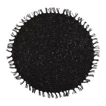 Set Table Rond Tressine Noir D44cm - Côté Table