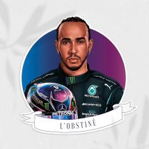 Sticker L'obstiné - Lewis Hamilton - Asap