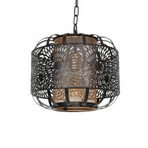 Suspension en Fer D30.5cm Noir et Doré - Rosalie - SEMA Design