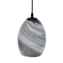 Suspension en Verre Gris D17cm E27 - Dijk