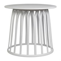 Table Basse de Jardin Ronde Blanc D50cm - Lumi - SEMA Design