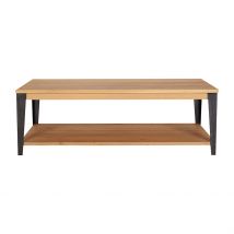 Table Basse en Chêne Massif et Pieds Acier L120cm - Manny - Zago