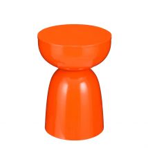 Table D'appoint Ronde en Fer Orange D32cm - Elliott - Mica Decorations