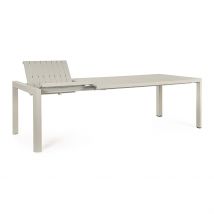 Table de Jardin avec Allonge en Aluminium Gris 100x240cm - Kiplin - Bizzotto