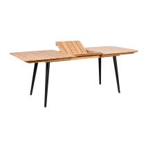 Table de Jardin avec Rallonge en Acacia Écru 210-160x80cm - Santo - Singulier