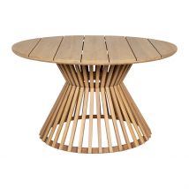 Table de Jardin Ronde en Acacia Écru D130cm - Minga - Singulier