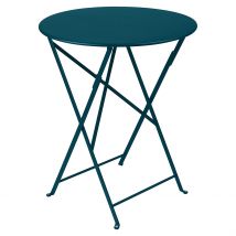 Table de Jardin Ronde Pliante en Acier Bleu Acapulco - Bistro - Fermob