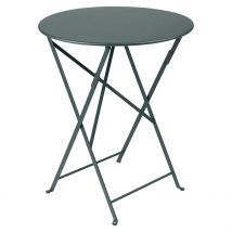 Table de Jardin Ronde Pliante en Acier Gris Orage - Bistro - Fermob