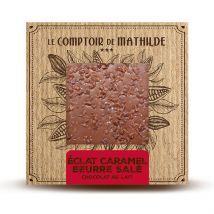 Tablette Chocolat Au Lait Éclat Caramel et Beurre Sale - 80g - Le Comptoir de Mathilde
