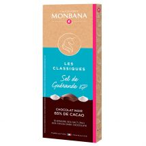 Tablette Noir Sel de Guerande 80g - Monbana