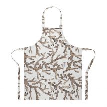 Tablier en Coton Blanc et Marron - Estran - Côté Table