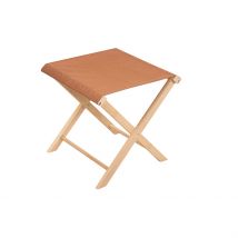 Tabouret d'Extérieur Pliant en Bois et Coton Terracotta H42cm - Colors - Jardin Privé