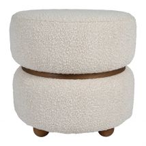 Tabouret en Tissu et Pin Blanc - Alpinia - Côté Table