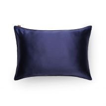 Taie D'oreiller en Soie Bleu Nuit 76x51cm - Emily's Pillow