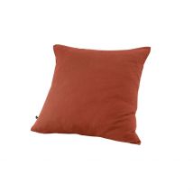 Taie D'oreiller en Gaze de Coton Unie Terracotta 60x60cm - Gaia - L'effet Papillon