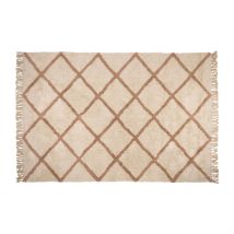 Tapis en Coton Blanc 230x160cm - Géométrique - SEMA Design