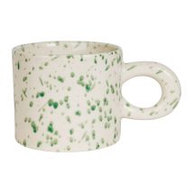 Tasse en Grès Moucheté Écru et Vert 30cl - Pichy - SEMA Design