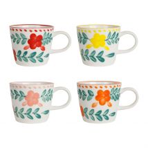 Tasses à Thé X4 en Grès Multicolore 29cl - Bellagio - SEMA Design