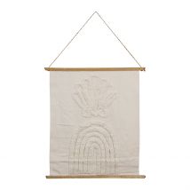 Toile Tuftée Arc en Ciel Écru 60x70cm - Blue Sand - SEMA Design