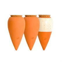 Trio Mini Diffuseur d'Eau en Argile : 2 Terracotta et 1 Blanc Graine - Olla - Pepin