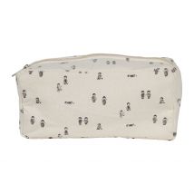 Trousse de Toilette Banquise en Coton Écru et Gris - Sweetdream - Jardin D'Ulysse