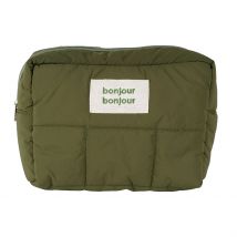Trousse de Toilette en Tissu Matelassé Vert - Quilted - SEMA Design