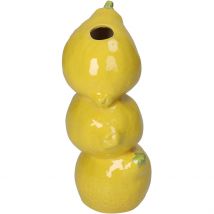 Vase Citron Jaune 10.5x8.5x19.5cm en Faïence - Kersten