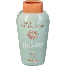 Vase Crème Solaire en Faïence Bleu H19cm - Kersten