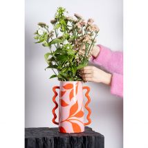 Vase en Céramique Rose et Orange H25cm - Rodrigo - QUE RICO