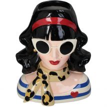 Vase Femme Brune Multicolore H28cm en Polyrésine - Kersten