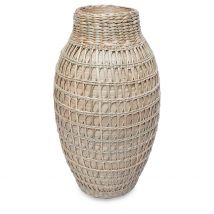 Vase Hugo en Bambou et Paille - H34cm - Opjet
