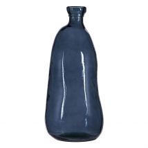 Vase Organique en Verre Recyclé Bleu D34xh73cm - Simplicity - Idée Cadeau - Bastide Diffusion
