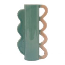 Vase Vert et Corail en Grès - Funny - SEMA Design