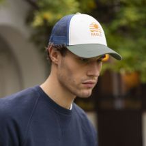 Casquette Vert D'eau & Bleue - Faguo - En Coton Synthétique - Modèle Cap Trucker