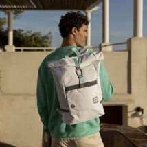 Sac À Dos Écru Vegan - Faguo - Polyester Recyclé Recyclée - Produit Vegan - Modèle Cycling Medium