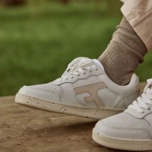 Baskets Blanches & Écrues - Faguo - En Cuir Suede - Modèle Hazel