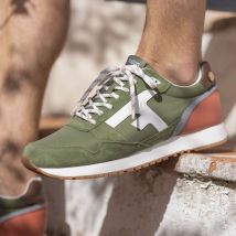 Runnings Kaki & Terracotta - Faguo - Suede Synthétique Recyclée - Modèle Elm