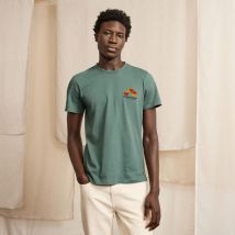 T-shirt Vert Clair Vélo Brodé - Faguo - Mailles Recyclée - Modèle Arcy