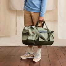 Sac De Voyage Kaki Clair - Faguo - Tisse Synthétique Recyclée - Modèle Big Duffle