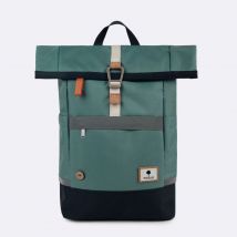 Sac A Dos Kaki & Bleu Marine - Faguo - Tisse Synthétique Recyclée - Modèle Cycling Medium