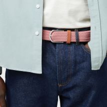 Ceinture Tressee Rose - Faguo - Chaine Et Trame Recyclée - Modèle Belt