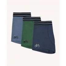 Sous-vetements Multicolore Broderie Vélo - Faguo - Coton Recyclée - Modèle Boxer X3
