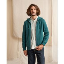 Sweat Vert Clair Zip Tricolore - Faguo - Coton Recyclée - Modèle Mesnil