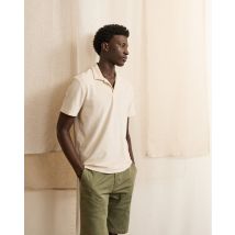 Polo Écru Broderie Arbre - Faguo - Coton Et Coton Recyclé Recyclée - Modèle Zonza