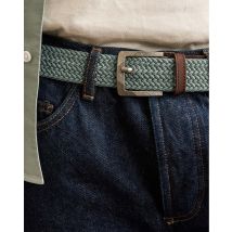 Ceinture Tressee Vert D'eau - Faguo - Chaine Et Trame Recyclée - Modèle Square Belt