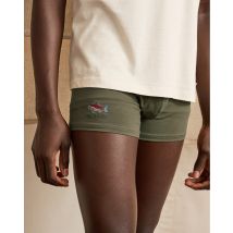 Boxers Kaki & Jaunes Broderies Pêche - Faguo - Mailles Recyclée - Modèle Boxer X3