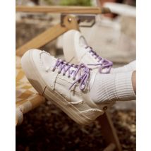 Tennis Basses Blanches Vegan - Faguo - Coton Recyclée - Produit Vegan - Modèle Walnut Platform