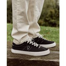 Tennis Basses Noires - Faguo - Coton Suede Recyclée - Modèle Nashi